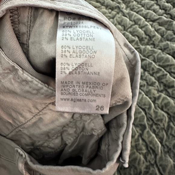 NWT AG Denim Caden Straight, Relaxed Chino, Sulphur Pebble Grey, size 26 - Picture 14 of 15